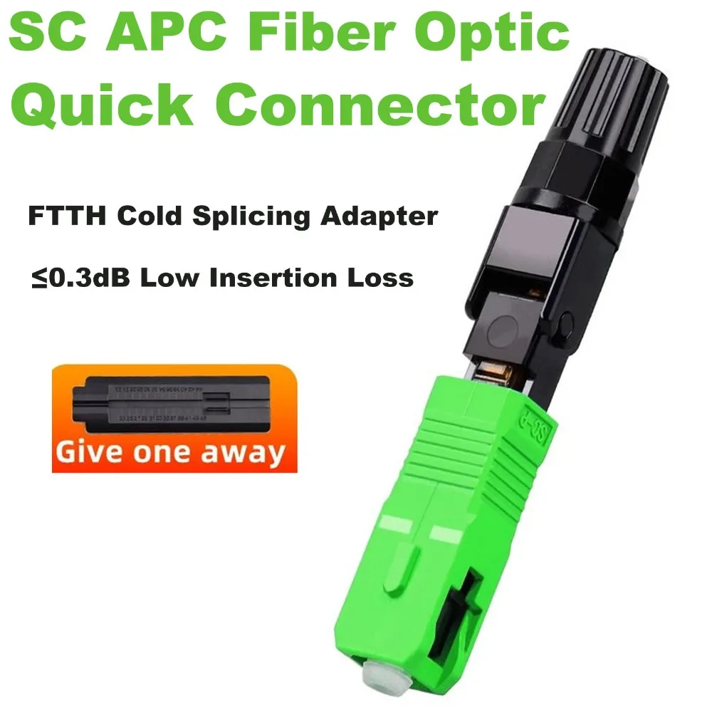10-50-100-peCas-conector-rapido-de-fibra-Optica-sc-apc-pre-emendado-adaptador-de-emenda-a-frio-ftth-com-perda-de-insercao-baixa-≤03db-para-fiacao-rapida-residencial