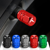 4Pcs Metal Alloy Car Tire Valve Stem Cover Wheel Dustproof Caps For Tesla Model 3 Model S Model X Model Y Cybertruck Roadster