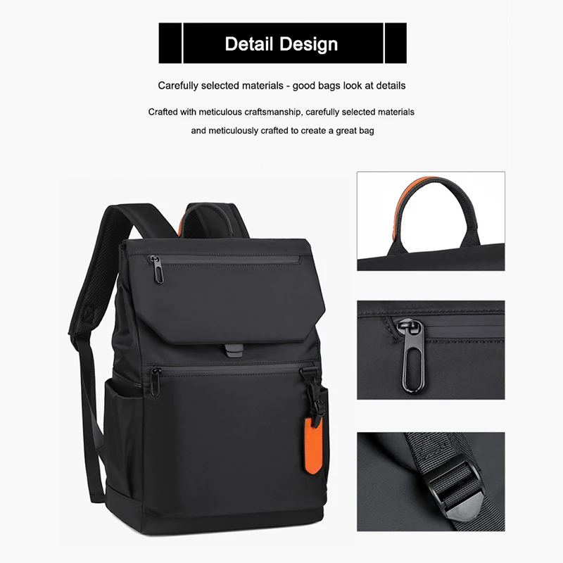 Business backpack 2024 new casual large capacity student backpack fashionable commuting travel men\'s wear-resistant backpack