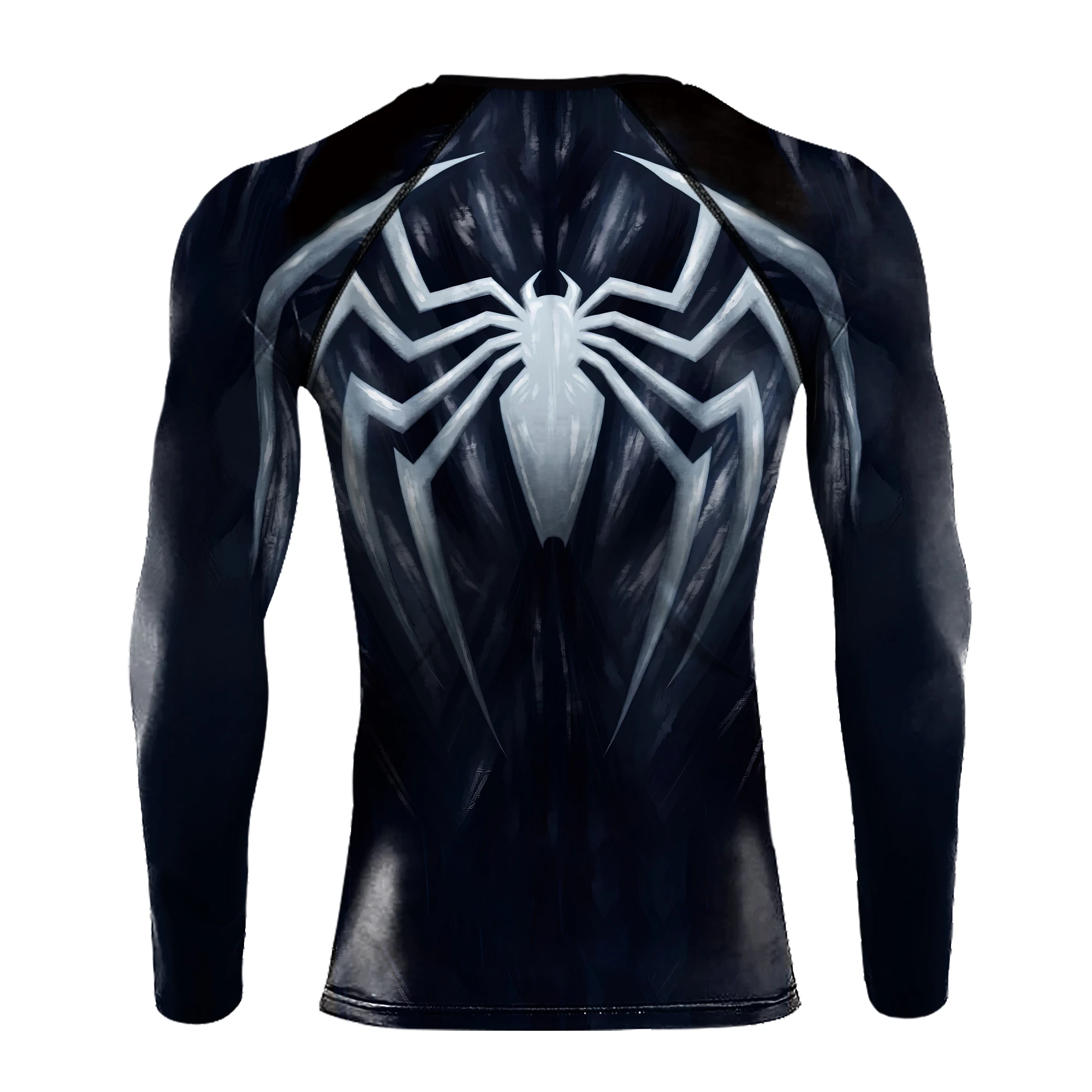 Super Mens Compression T-Shirt Long Sleeve Tight Fitness Gym Sports Spider Printed Running Shirts Hero Jerseys Cosplay Top