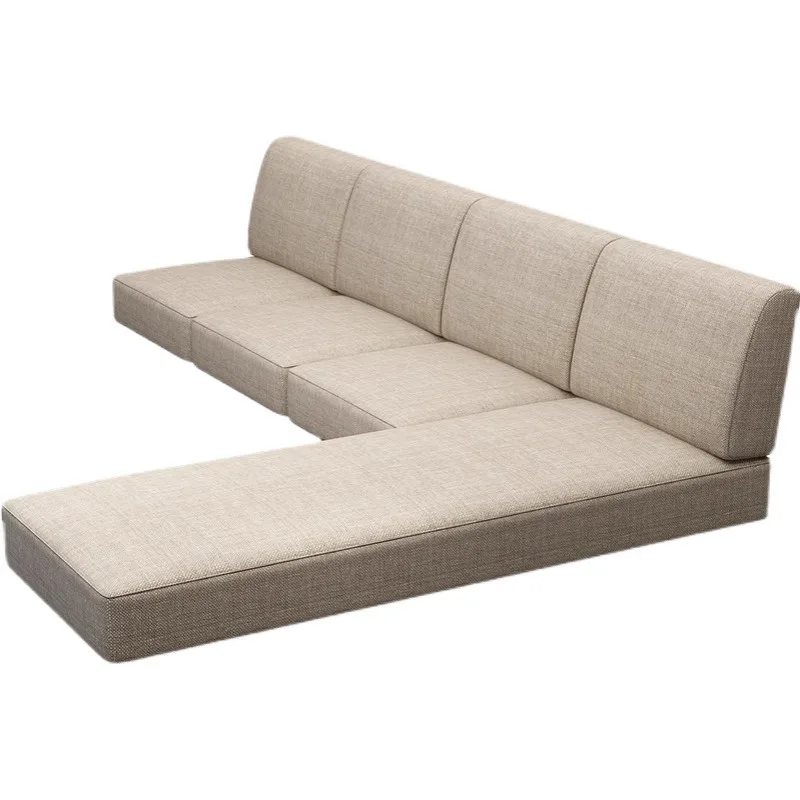 

Sofa seat cushion Solid wood mahogany fabric seat cushion Thickened and hard backrest cushion