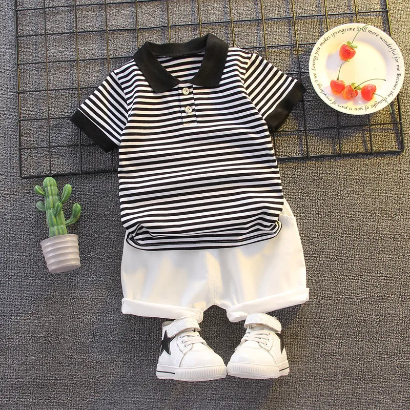 

Boys New Clothing Sets Kids Fashion Casual Short-sleeved Suit Baby Cute 2Pcs Spring Summer Outfits Children's Clothing 1-5 Years