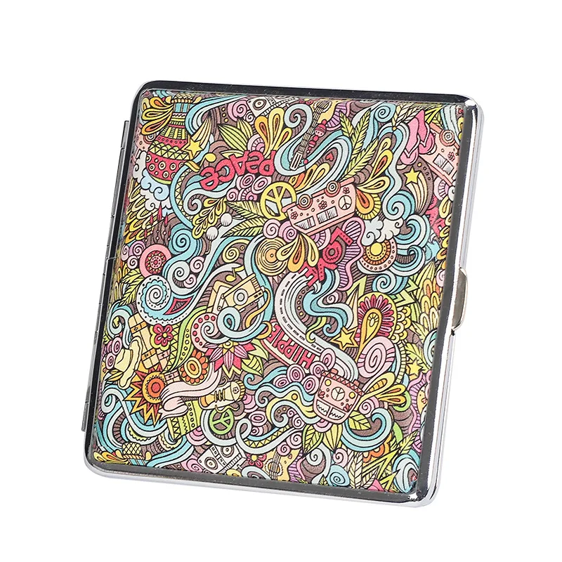 20 Sticks Metal Cigarette Case For Women Pocket Creative Container Elastic Band Cigar Storage Box Gift view 5