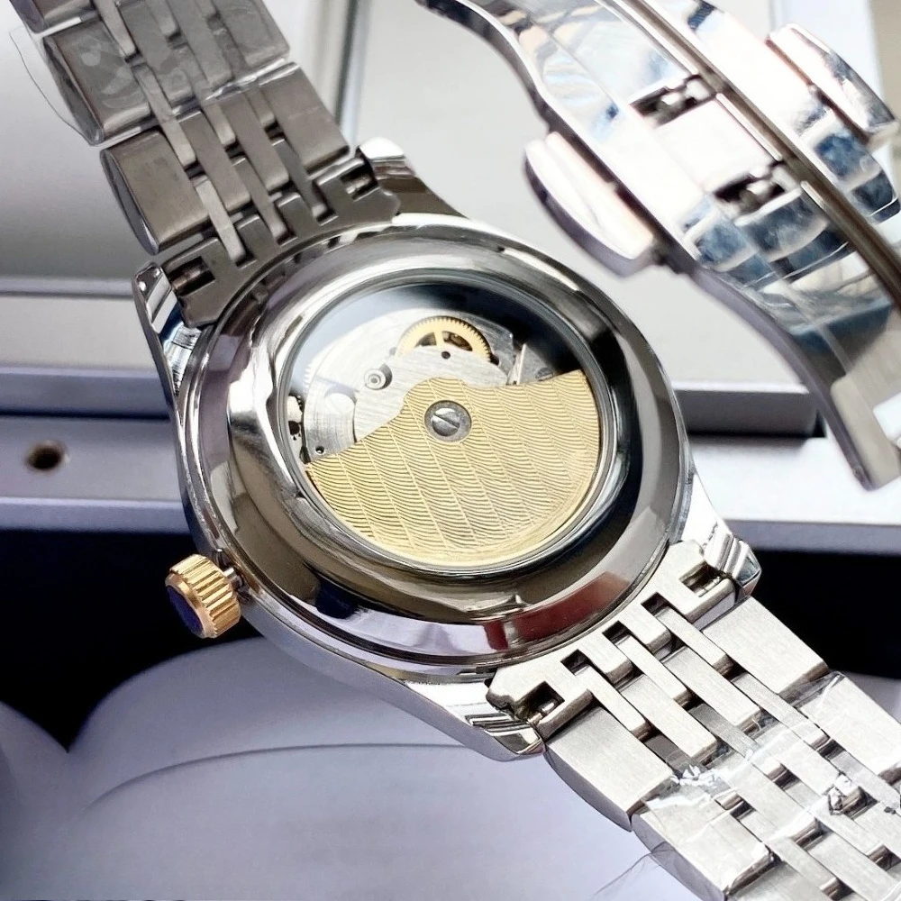 العلامة التجارية الفاخرة الجديدة للرجال كوارتز ساعات المعصم المزدوج التقويم نافذة الصلب الجلود الأعمال الترفيه مضيئة مقاوم للماء ساعة اليد