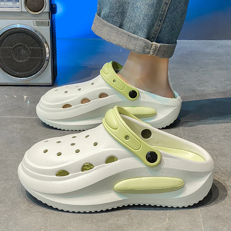 

Мужские летние уличные противоскользящие спортивные сандалии Headed oes Thi Bot, большие размеры Beach oes, дышащие из ЭВА двойного назначения