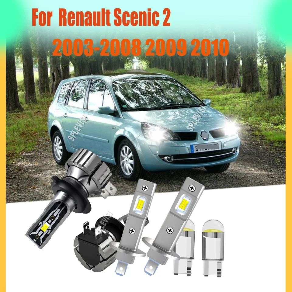 H1 H7 LED Headlight Bulbs IP68 Waterproof Extreme Weather Proof  For Renault Scenic 2 2003 2004 2005 2006 2007 2008 2009 2010
