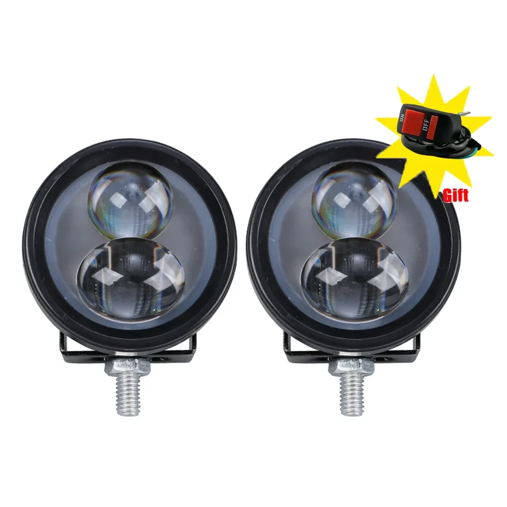 2 шт., светодиодные фары для мотоциклов Honda, Yamaha, Suzuki, Hero, Italika, Jawa, BMW