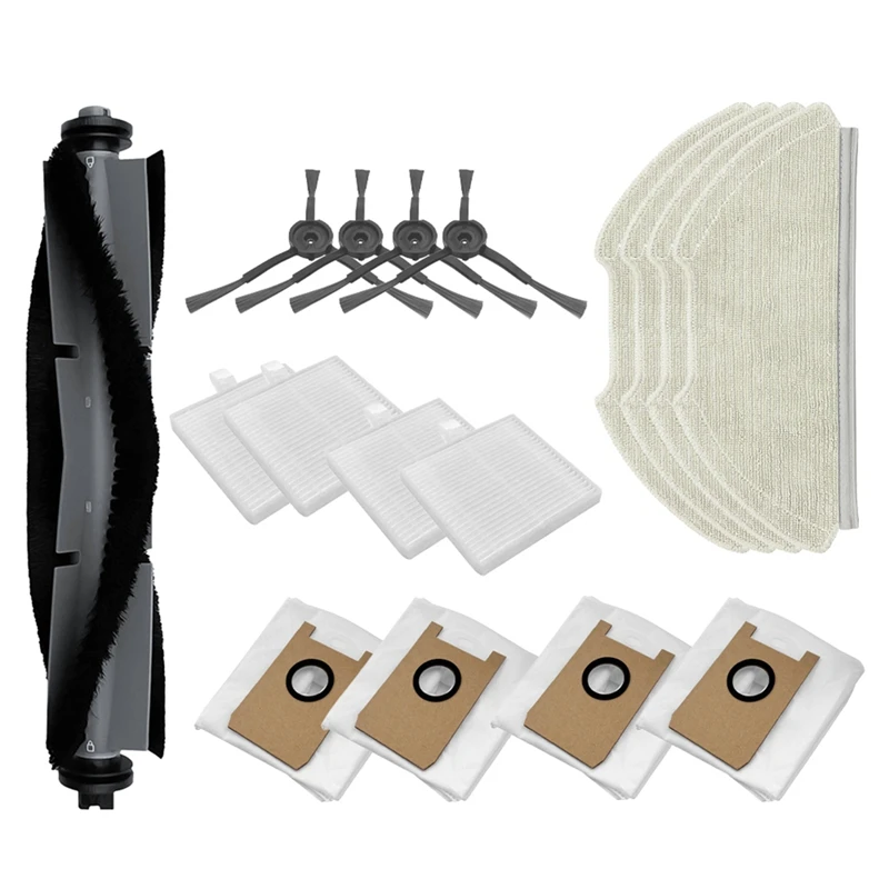 

A93G For Airrobo T20 Replacement Main Side Brush HEPA Filter Mop Pads Dust Bags Spare Parts Accessories