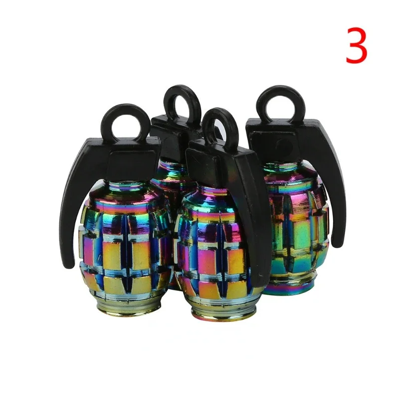 High Quality Aluminum Alloy Car Tire Valve Caps Neon Color Universal Wheel Stem Covers Dust Proof Air Port Caps Car Trucks Bikes