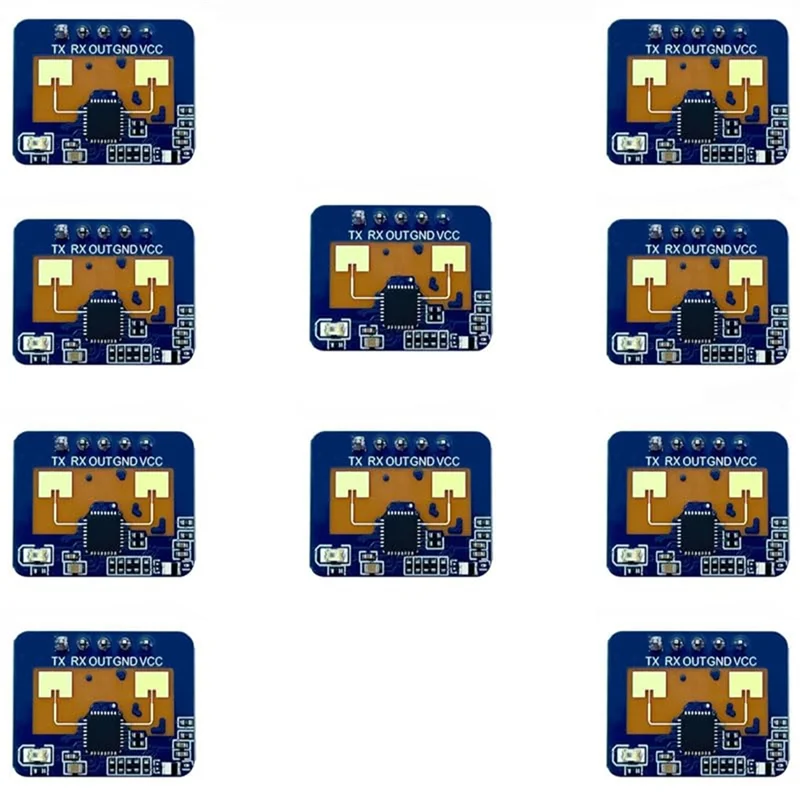 B49C Human 10Pcs 24G Mmwave HLK-LD2410C Módulo de detecção de movimento com sensor de radar de presença humana
