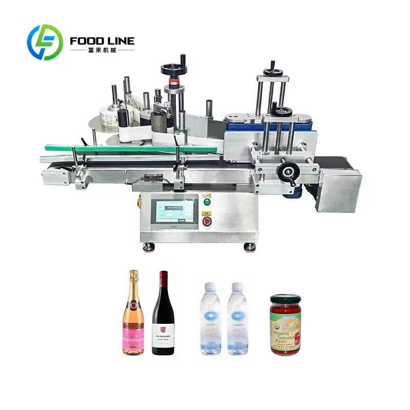 Customized Automatic Sticker Glass Bottle Labeling Machine Self Adhesive Label Pasting Machine Bottle Label Pasting Machine
