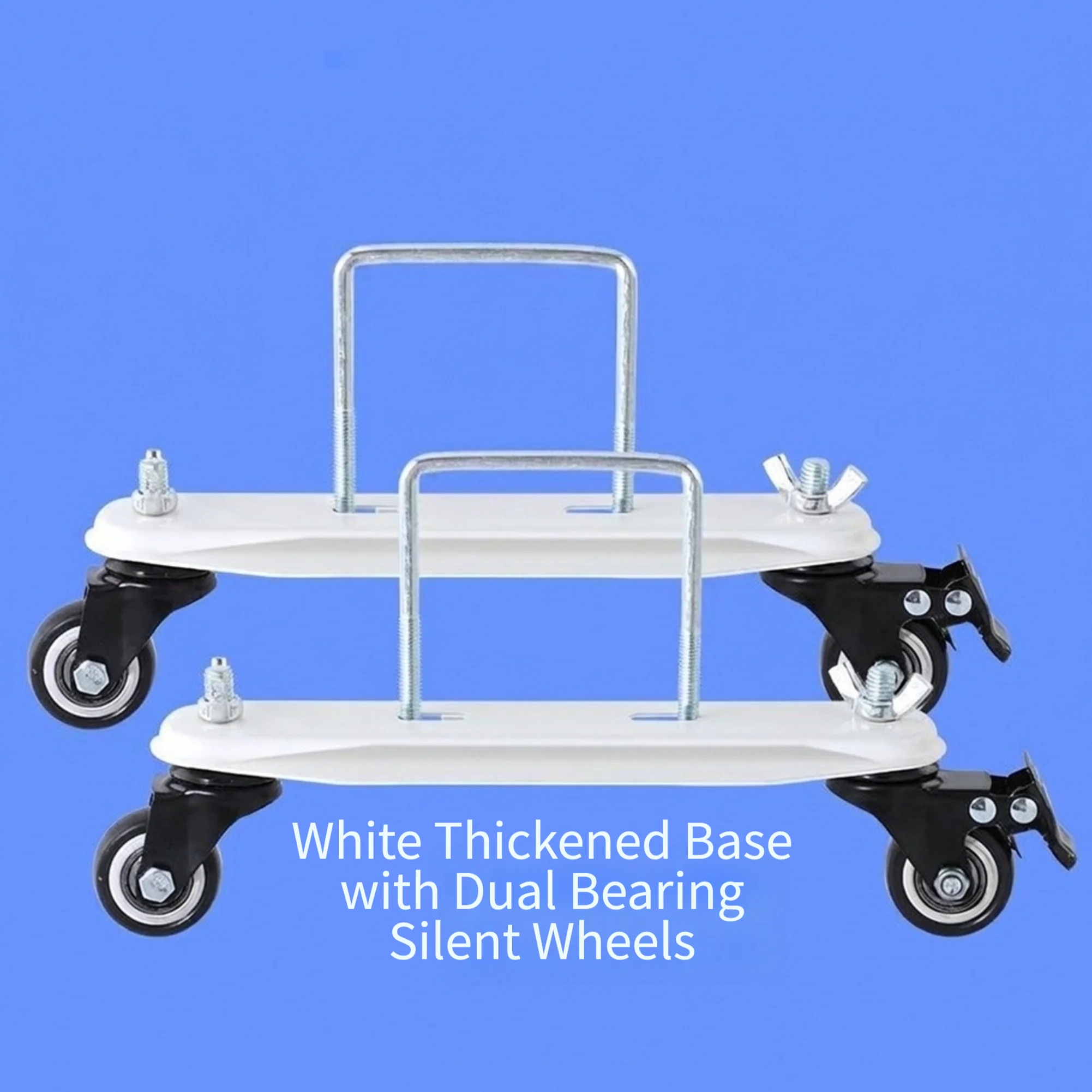 Radiator Pulley Bracket with Locking Swivel Casters for Electric Heaters Carbon Steel Material for Resilient Daily Use