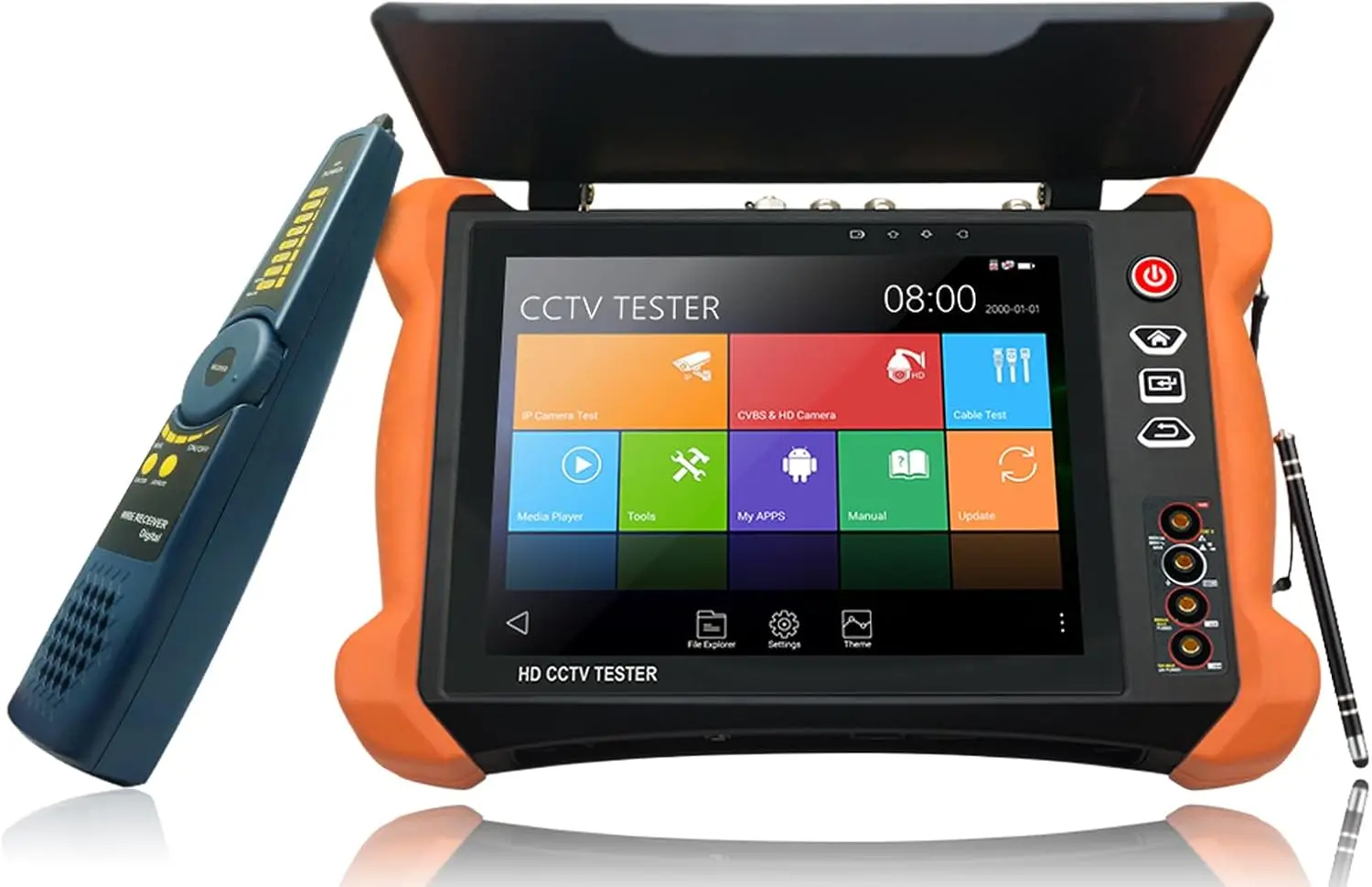 

8 Inch HD IP CCTV Tester Monitor X9 CVBS AHD CVI TVI SDI Camera 8MP Multimeter Optical fiber VFL TDR WIFI POE++