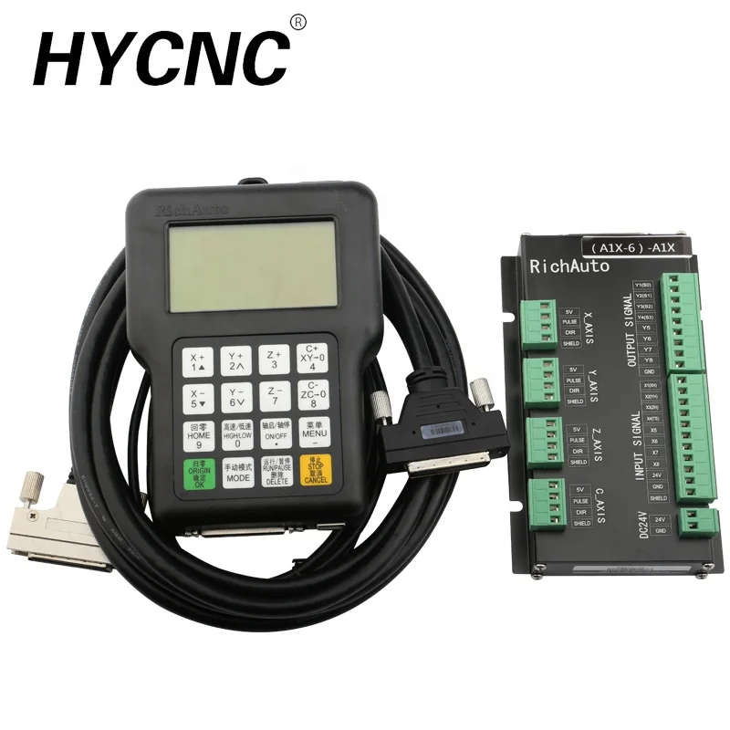 Hycnc Original Rich Auto Richauto Engraving 4 Axis A18 Dsp Remote Control Millng Controller System Cnc Router Motion Price