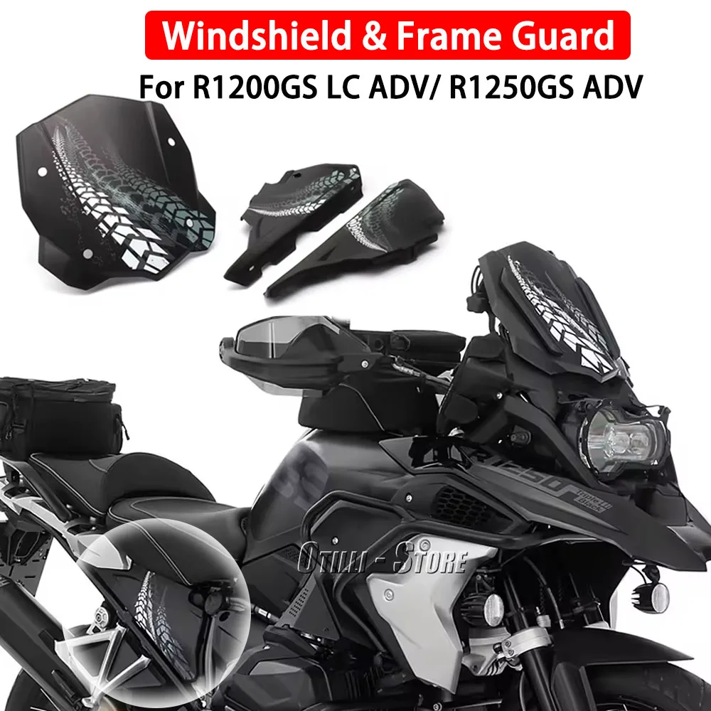 

For BMW R1250GS R1200GS LC GS ADV GS1250 2013-2024 Motorcycle Windshield Wind Deflector Side Panel Frame Guard Protector Kit