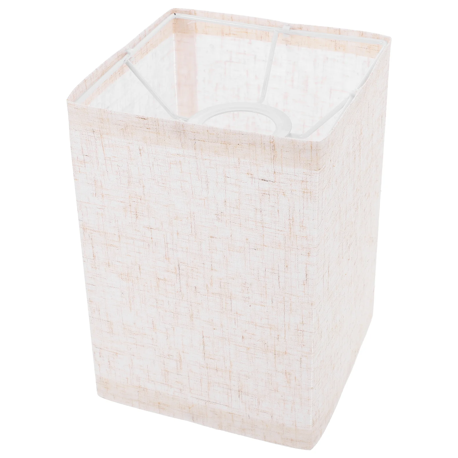 

Linen Cloth Lampshade for Table Floor Lamp Bedside Replacement Rectangular Fabric Light Cover E27 Square Style Soft Warm