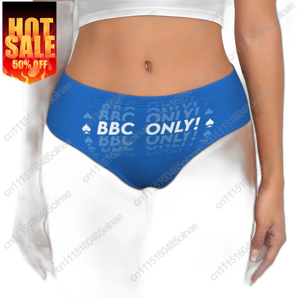 Custom BBC ONLY Briefs Underwear Sock Womens Stretch Comfortable Shorts Queen Of Spades Brief Panties
