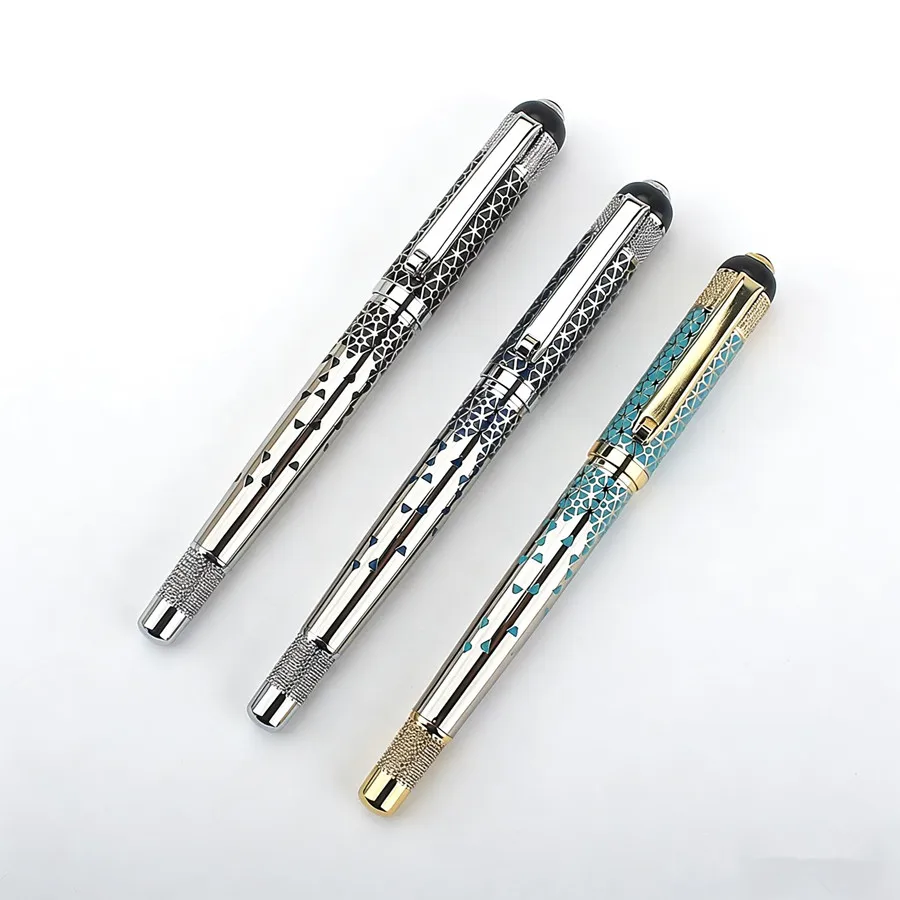 High Quality Full Metal Lattice Shape Luxury Ballpoint Pen Business Men Birthday Gift Writing Pen SCHOOL STATIONERI