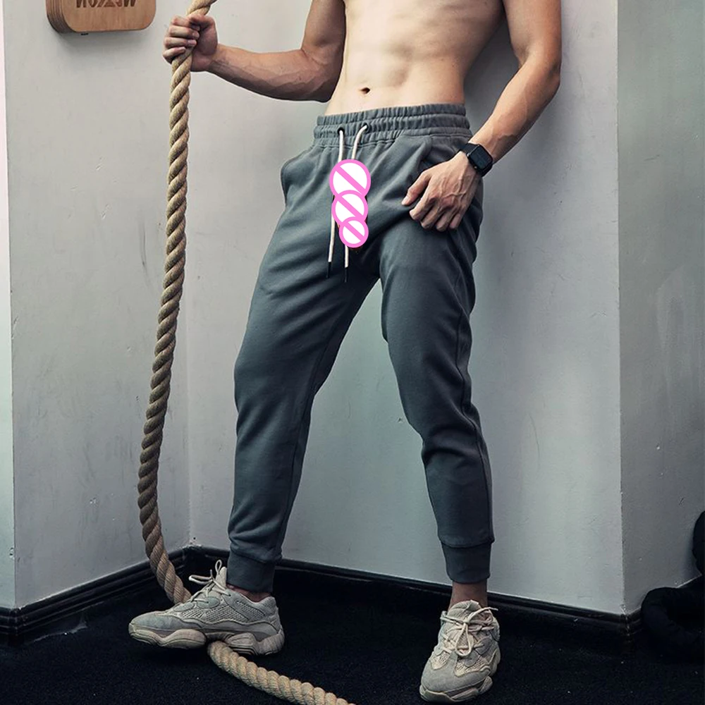 Basketball Training Trousers Men's Sweatpants Autumn Breathable Running Pants Invisible Open Crotch Outdoor Sex Football Fitness