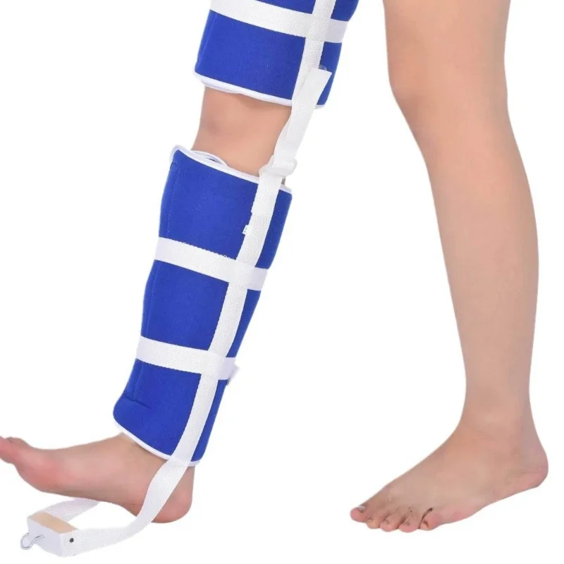 

2PCS Blue Composite Lower Limb Traction Strap Tibia Fibula Support Wrap Calf Fixation Belt Orthopedic Leg Care Brace