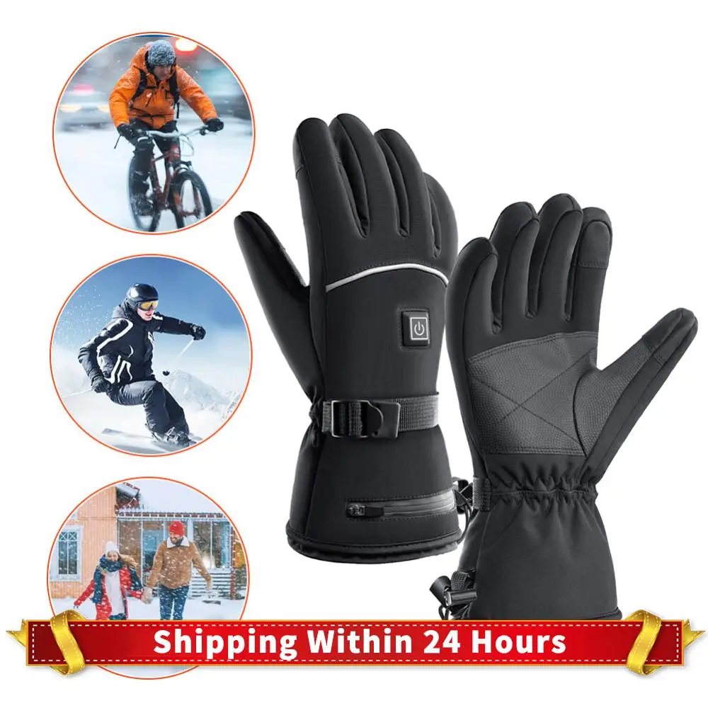 

Touch Screen Heated Gloves Battery Powered Electric Heated Gloves Warm Heated Gloves Waterproof 3 Gear Temperature for Men Women