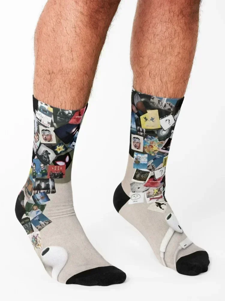 Music Aesthetic Headphones Socks Argentina retro Climbing anime Men Socks Women's