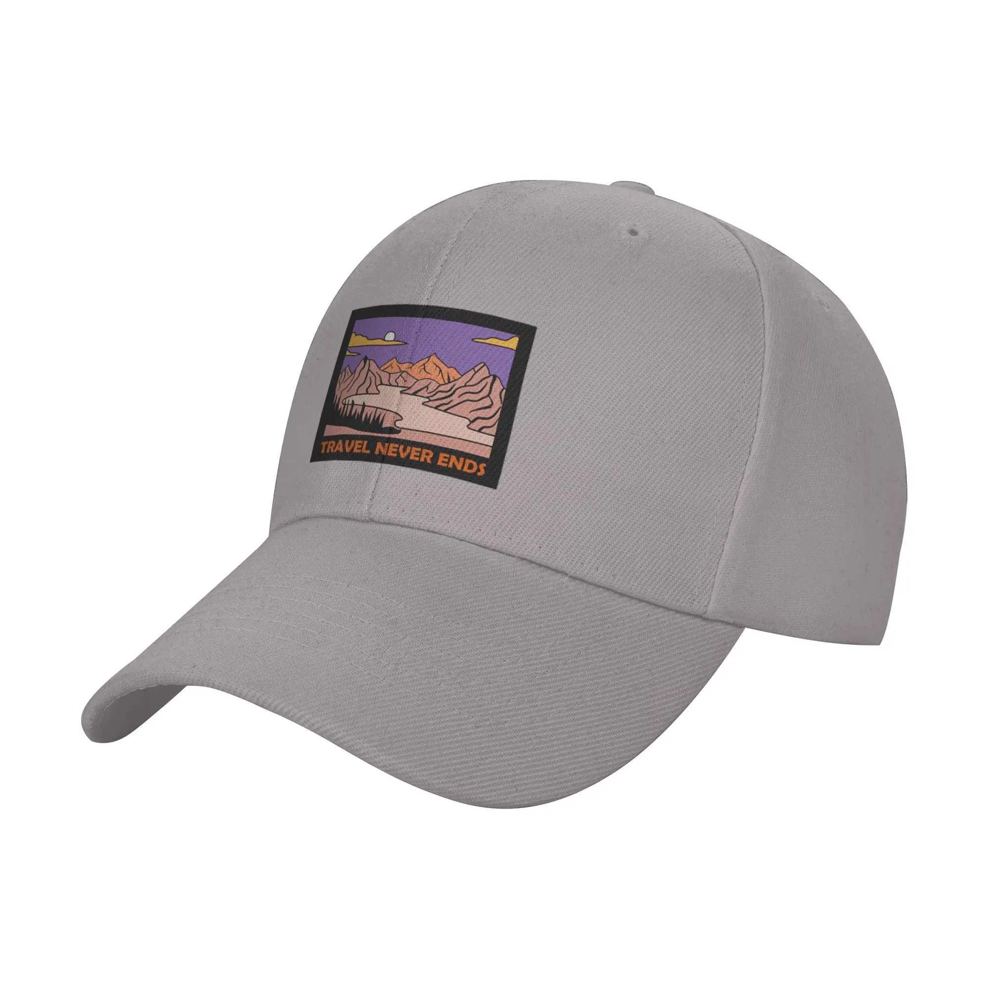Hot Sale travel never ends  llustat on Baseball Cap  Hiphop Summer Hat  Basketball Game Summer Hat