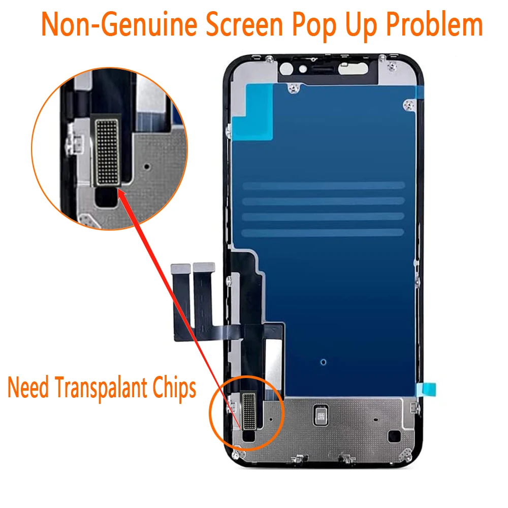 NO TOUCH IC Chips OLED Screen Display For iPhone 11 Pro Max 12 13 LCD Solve Non-Genuine Screen Pop Up Problem