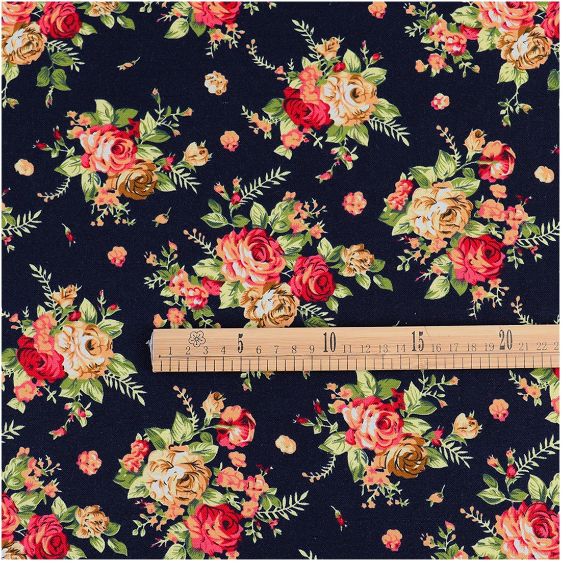 Retro Floral 100% Cotton Printed Fabric For Sewing Appareal Tablecloth Decoration Pastoral Coton Cloth