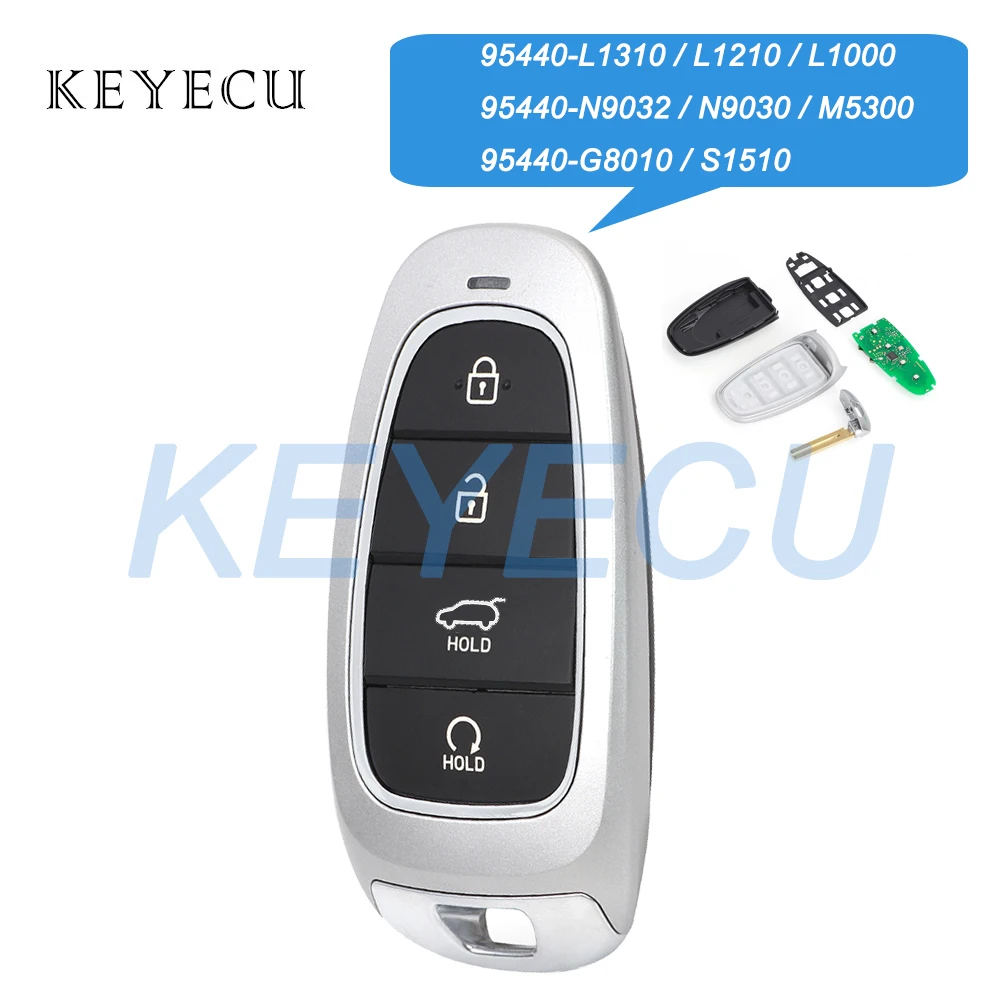 Keyecu L1310 L1210 L1000 N9032 N9030 M5300 G8010 S1510 For Hyundai Sonata Nexo Grandeur Tucson Santa Fe Smart Remote Car Key Fob