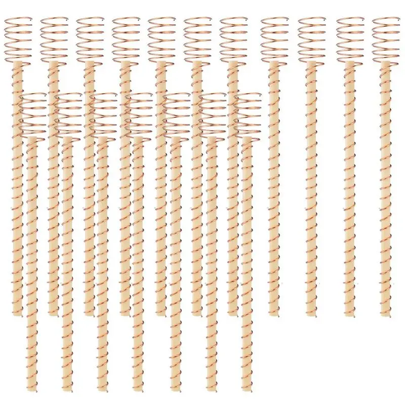 

ABJN-18Pcs Electroculture Plant Stakes,Garden Stakes Electroculture Copper Gardening Antenna For Garden Plants Support 12Inch Du