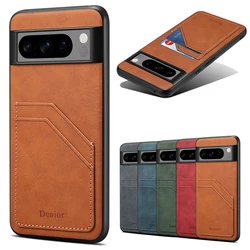 EUCAGR custodia per telefono in pelle magnetica Business di lusso per Google Pixel 9 8 7 6 Pro Cover posteriore di protezione per Google Pixel 8A 7A 6A