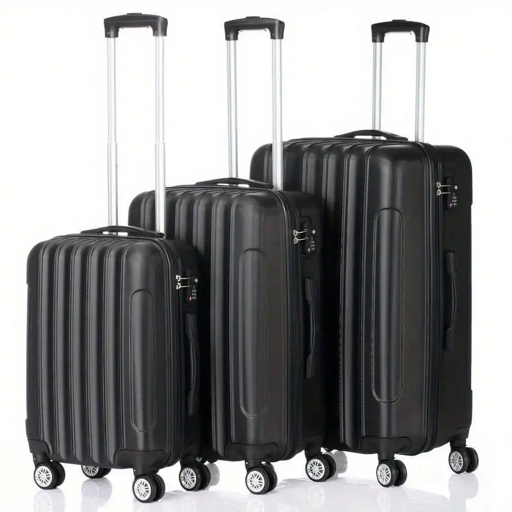 3 Piece Nested Swivel Suitcase Set  Suitcase 3 Piece Luggage Set  Lightweight TSA Lock Rolling Suitcase Set, Unisex