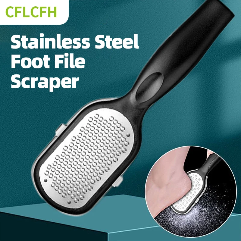 

Foot File Stainless Steel Scraper Foot Corn Callus Remover Tool Heel Dead Skin Removal Professional Feet Care Pedicure Tools