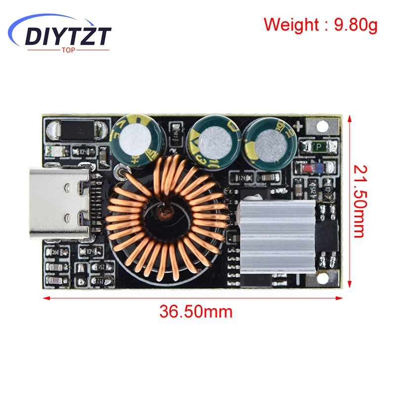 DIYTZT PD3.0/PPS/QC4.0 USB Fast Charger Adapter DC 10-30V 30W Step-down Module For HUAWEI Emergency Charging of Mobile Phone