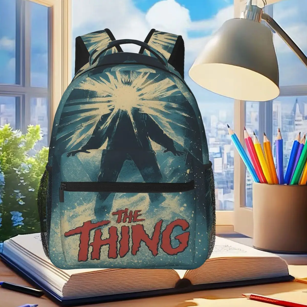 Horror Movie The Thing Backpack Student Boys Girls BookBag Children School Bag Computer Shoulder Bags for Men Women