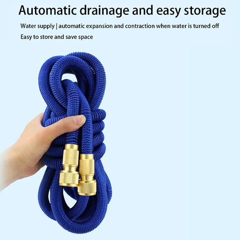 Flexible Expandable Water Pipe, High-Pressure Foam Spray Gun, 1/2 Connector, Telescopic Garden Hose For Car Washing Irrigation