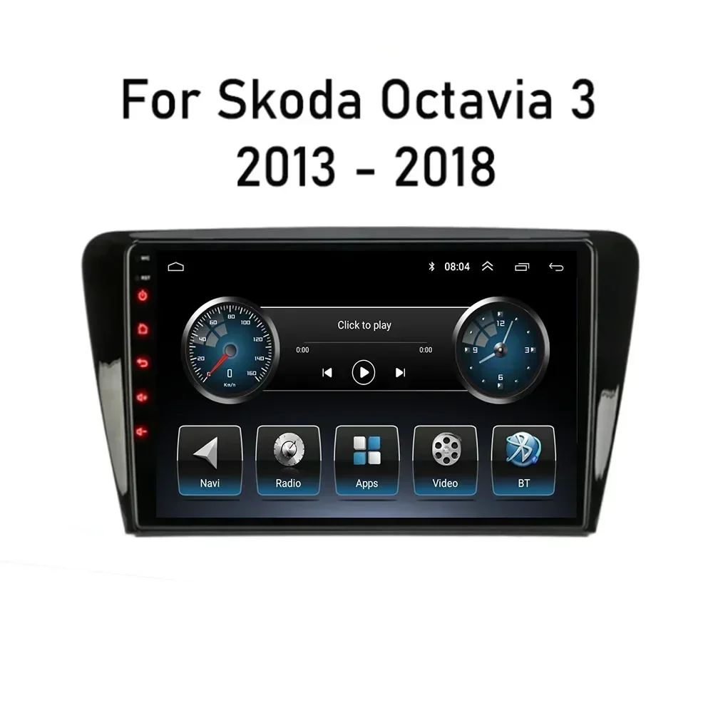 2 Din Android 13 Car Stereo Radio DVD GPS Multimedia Video Player 5G WiFi Camera DSP Carplay For Skoda Octavia 3 A7 2013 - 2018