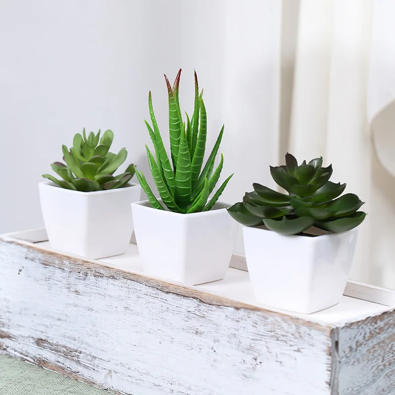 3PCS Artificial Evergreen Plant Bonsai, Suitable For Home, Restaurant, Office, Desktop, And Window Sill Decoration