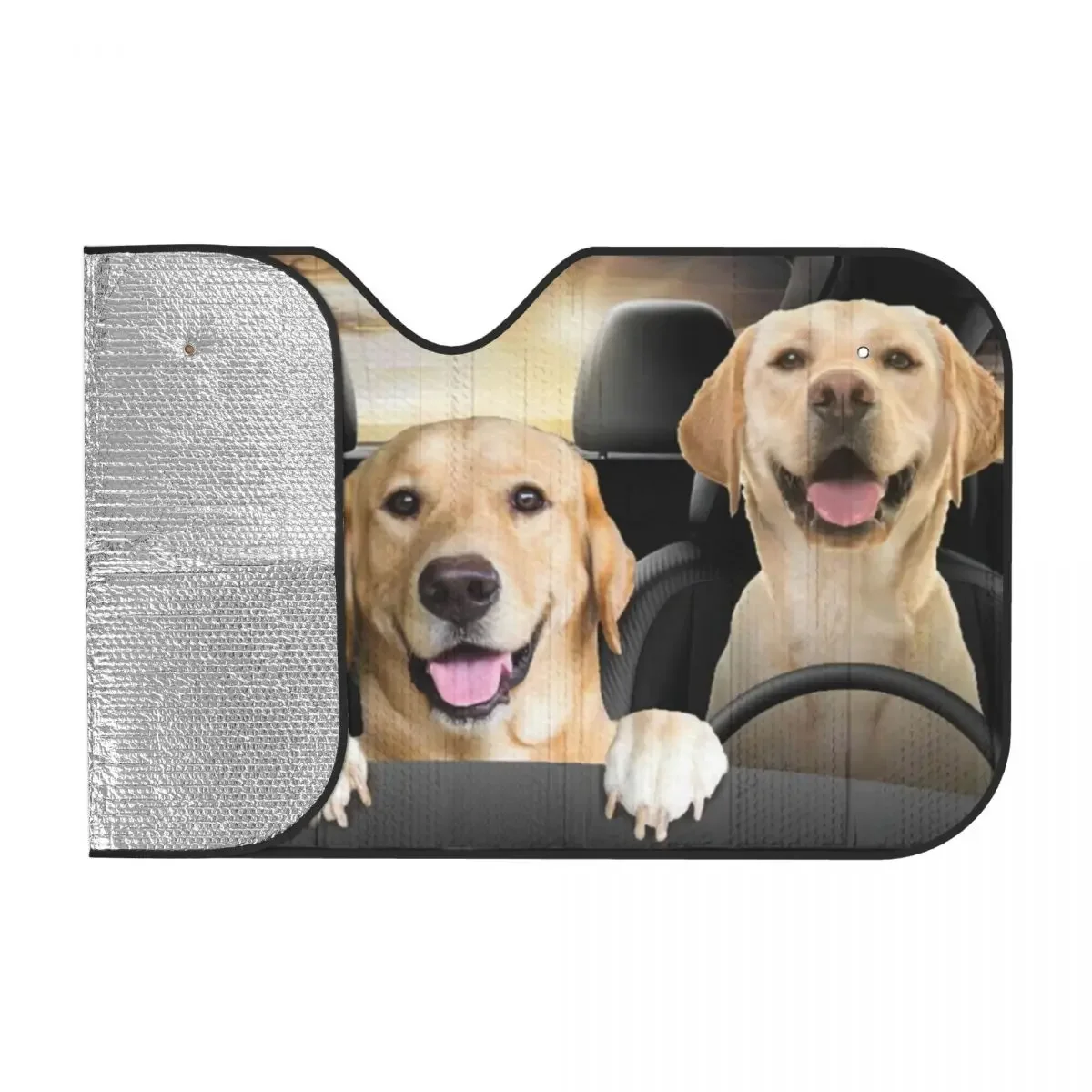 Labrador Car Auto Sun Shade Funny Dog Windshield Car Sunshades Reflector Anti Uv Funny Custom Car Sunshade Sun Shade