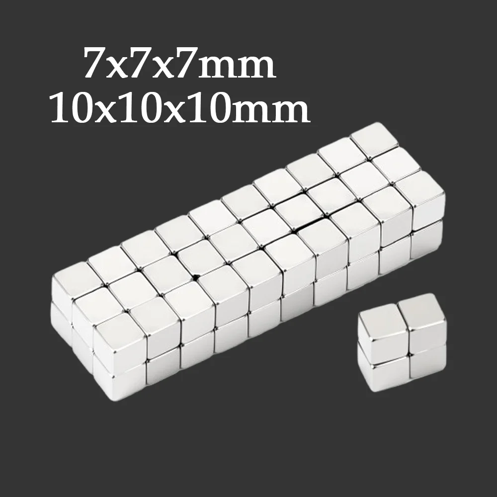 7x7x7/10x10x10mm Quadratischer Magnet Geeignet für Zuhause, Labor, Kühlschrank, Badezimmer-Accessoires, DIY-Basteleien, Whiteboards