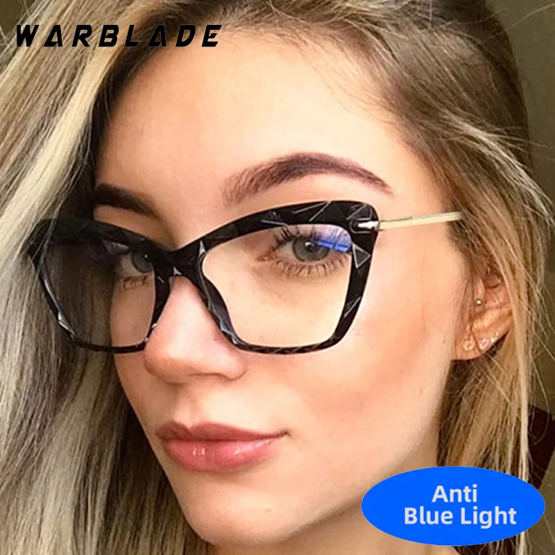 

Luxury Brand Cut Edge Cat Eye Women Anti-Blue Light Glasses Men Optical Spectacle Brand Designer Computer Eye Protection Eyewear