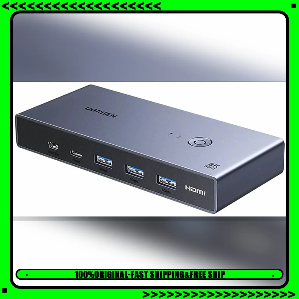 UGREEN CM692 25124 HDMI 2.1 KVM Switch 2 In 1 Out 8K 60Hz USB Keyboard Mouse Sharing