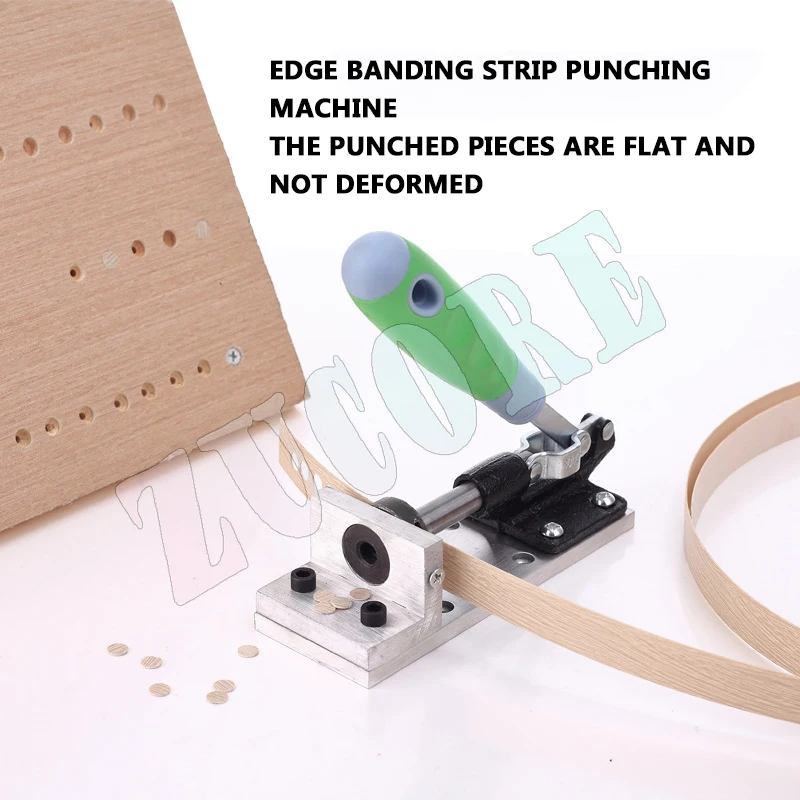 수동 엣지 밴딩 펀치 기계 8mm/15mm 엣지 밴딩 기계 홀 가이드 목공 엣지 밴딩 가죽 펀칭 도구