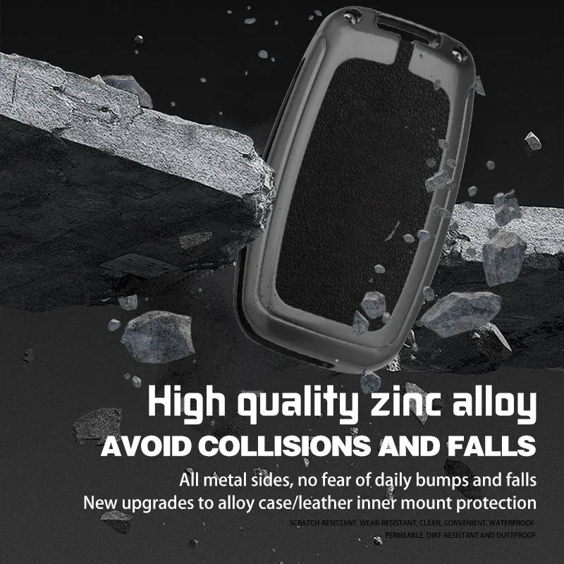 غطاء غطاء مفتاح السيارة من جلد الزنك ، ملحقات سلسلة المفاتيح ، كيا ريو ، سول ، سبورتاج ، سيد ، سورينتو ، سيراتو ، K2 ، K3 ، K4 ، K5