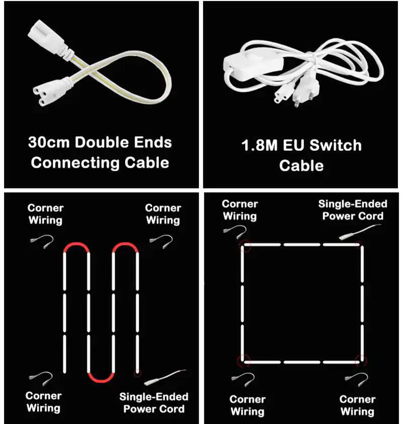 Indoor Hause LED Lampe Rohr Hohe Helligkeit 90/120 cm Linear Lichter Bar 220 v Beleuchtung Birne Für Schlafzimmer küche Schrank Lampen Streifen – Detail 10
