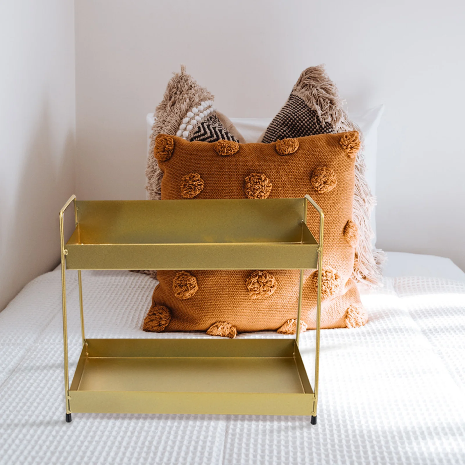 

1pcs Organizer Rack Double-Layer Desktop Shelf Makeup Storage Rack For Cosmetics Condiments Storage Sundries Organizer