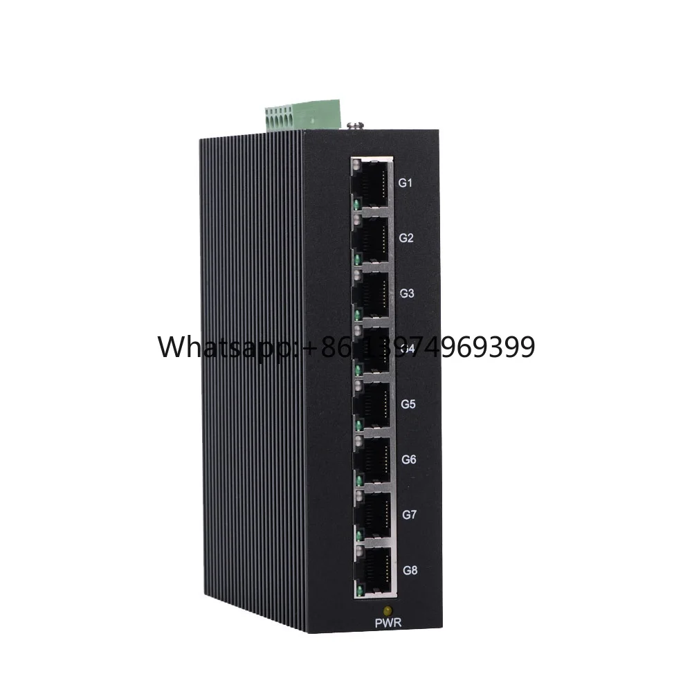 InMax Manufacturer Cost Effective 8 Port 10/100/1000M DIN Rail Full Gigabit Industrial Ethernet Switch