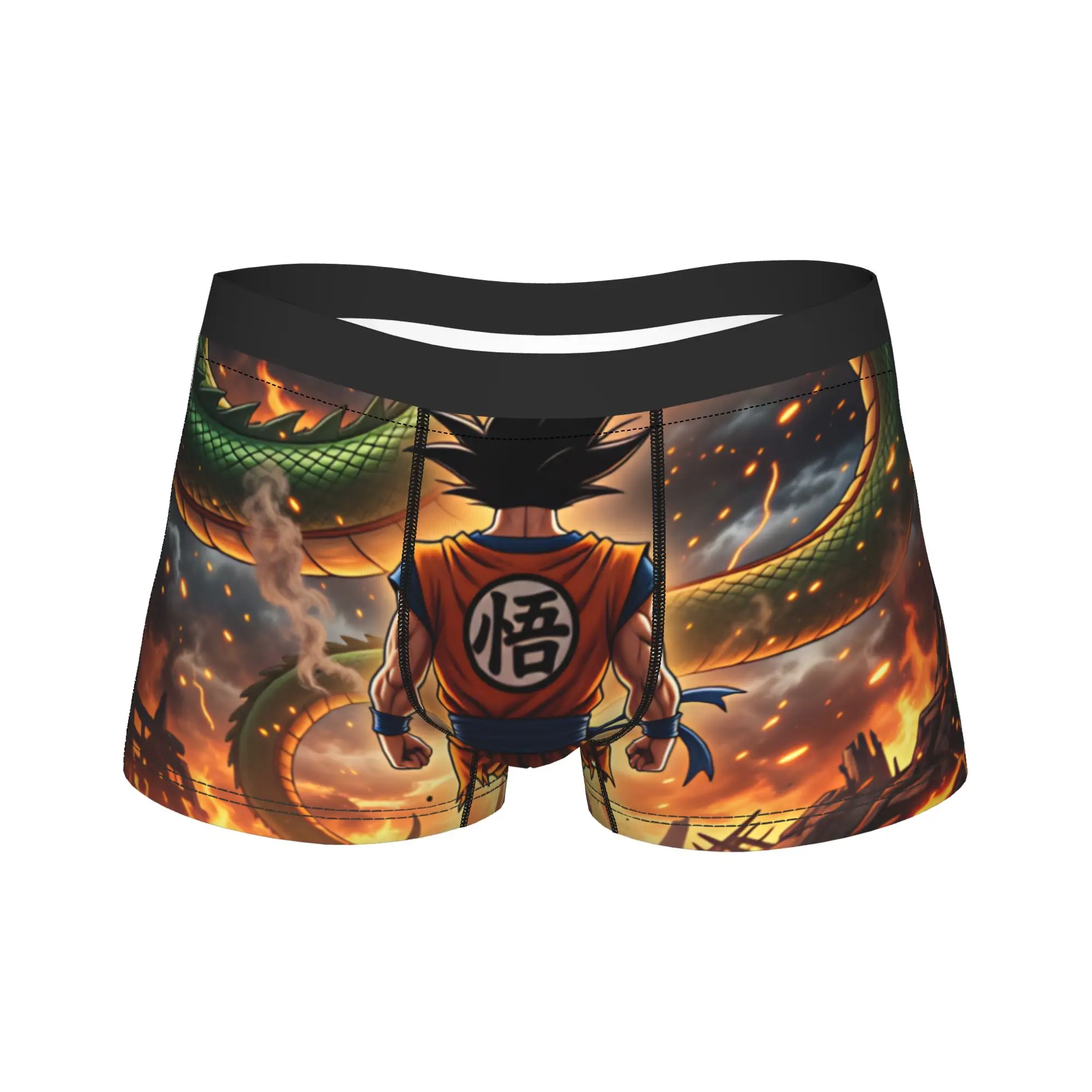 

Dragon Balls Boxer Brief Underwear Hot Sale Men Breathable Boxershorts Custom DIY Large Size Panties
