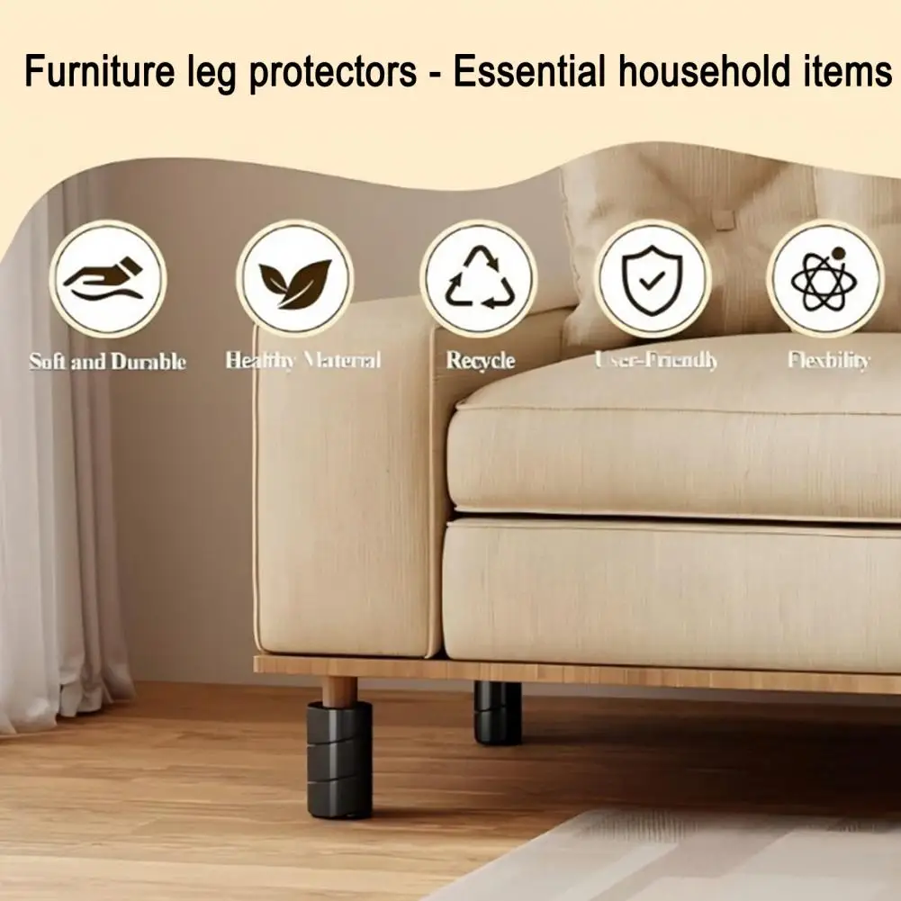

Spiral Bed Leg Protector Furniture Leg Protector Set for Bed Sofa Chair Non-slip Reusable Universal Noise Reducing for Floor